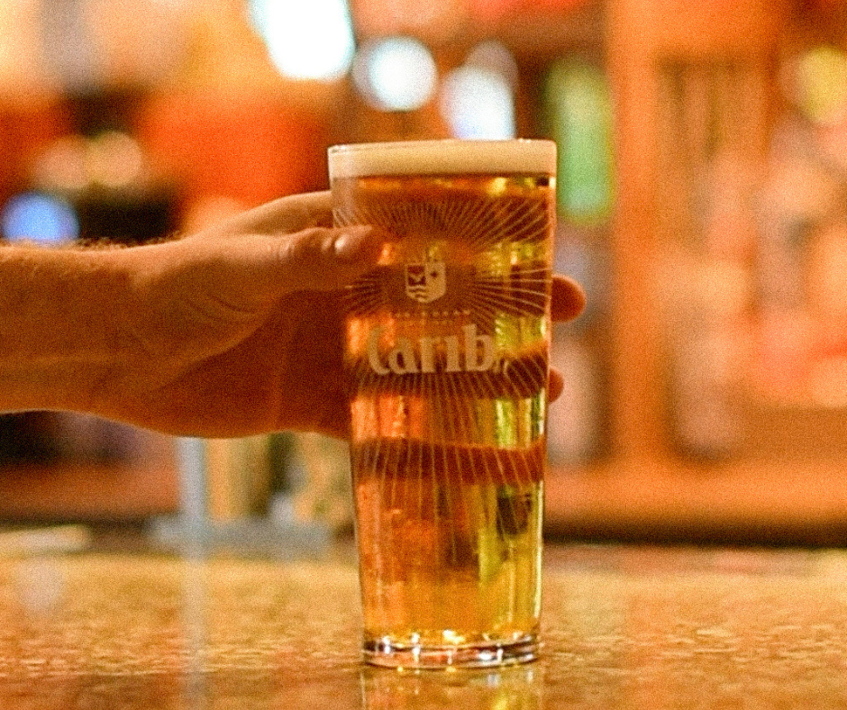 Pint of Carib Lager