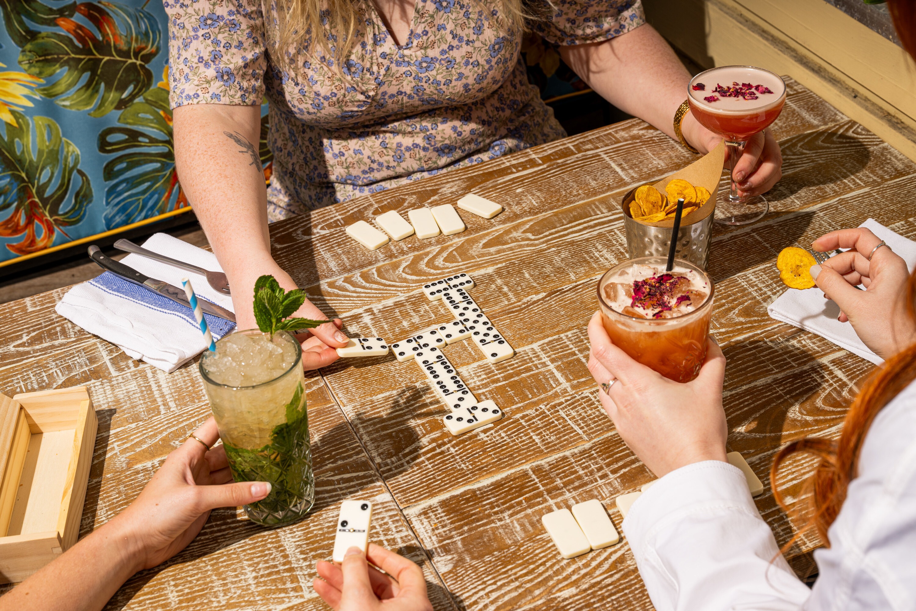Playing Dominoes at Turtle Bay