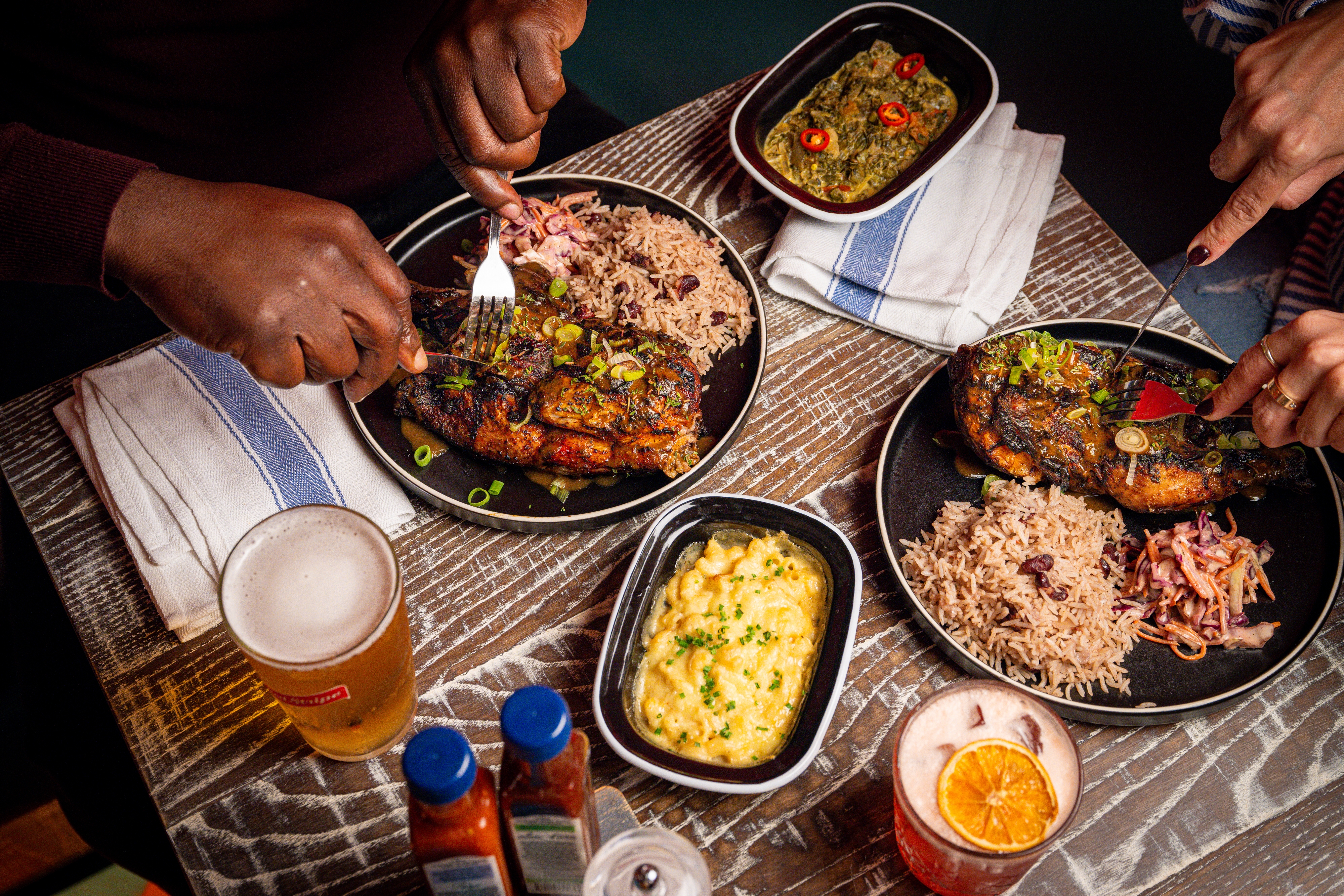 Jerk Chicken with coconut rice and peas