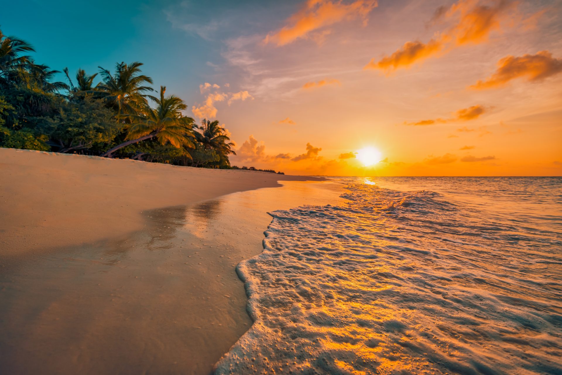 Sunset Beach Scene