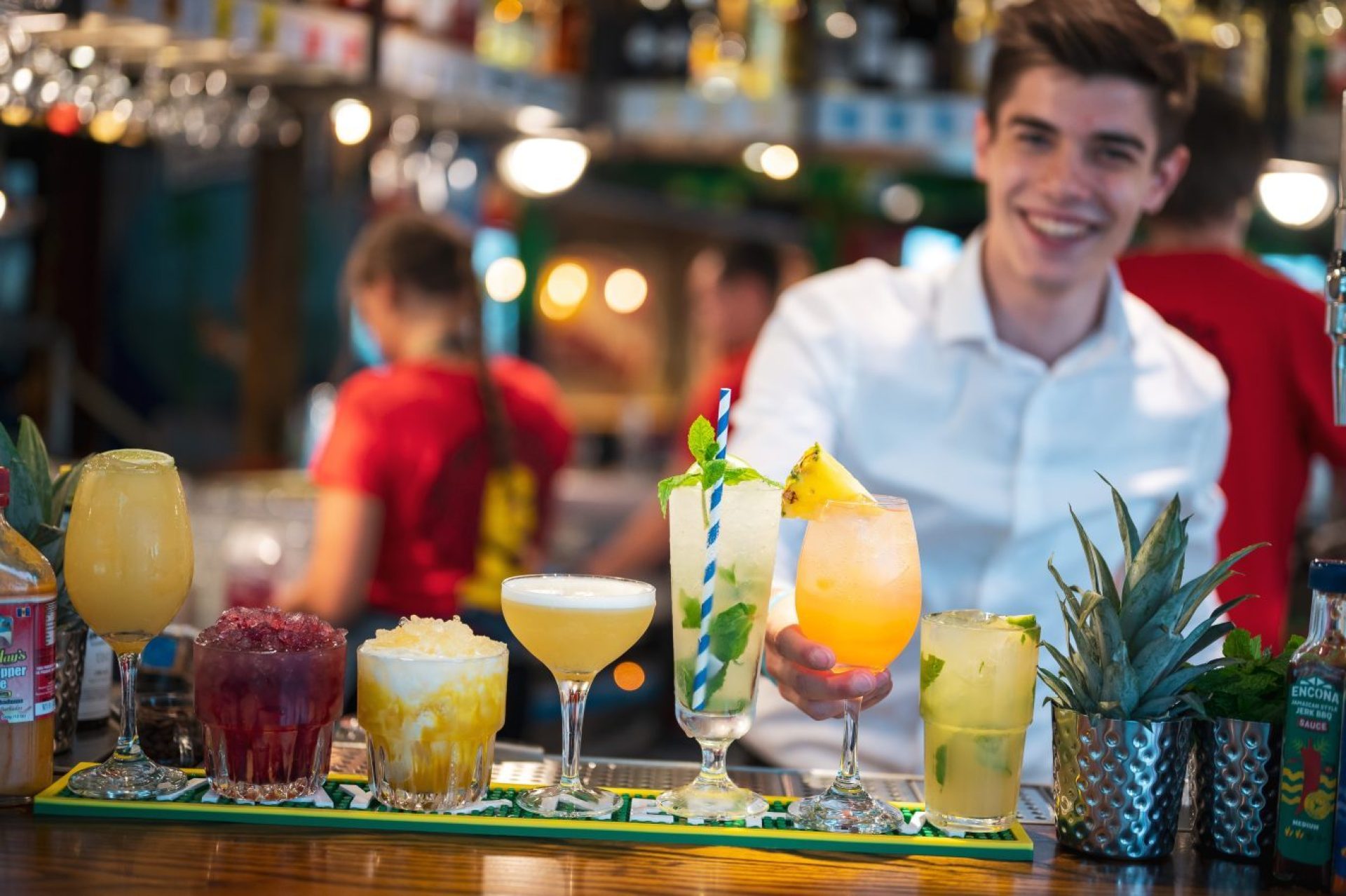 Behind the bar