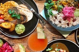 Top Down Vegan and 2-4-1 Tropical Cocktail Spread