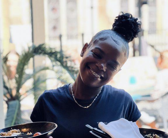 Smiling waitress